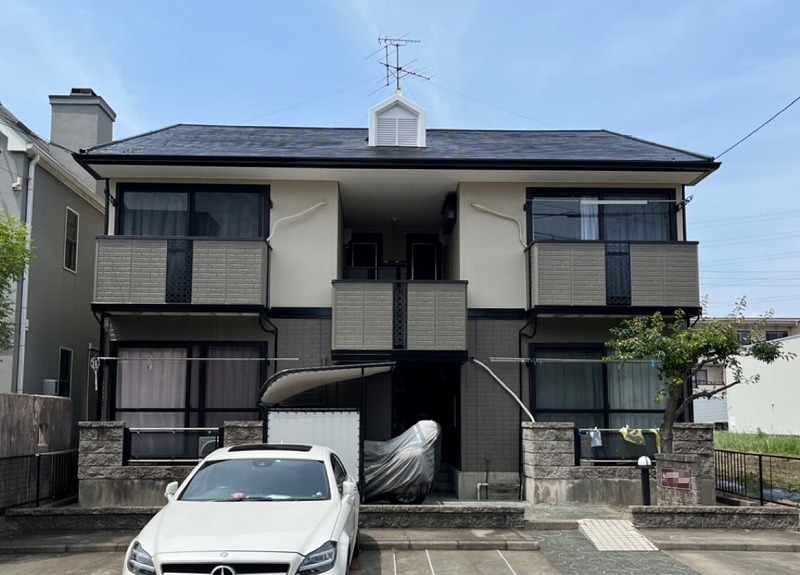 外壁塗装工事　『愛知県名古屋市中川区AアパートⅡ』 写真
