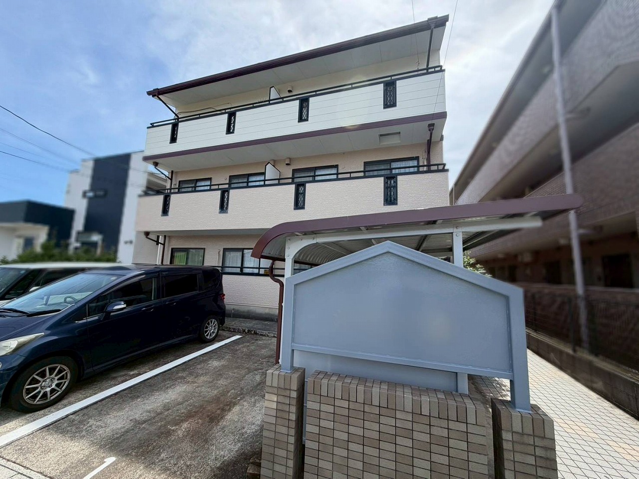 外壁塗装工事　『愛知県海部郡Sアパート』 写真